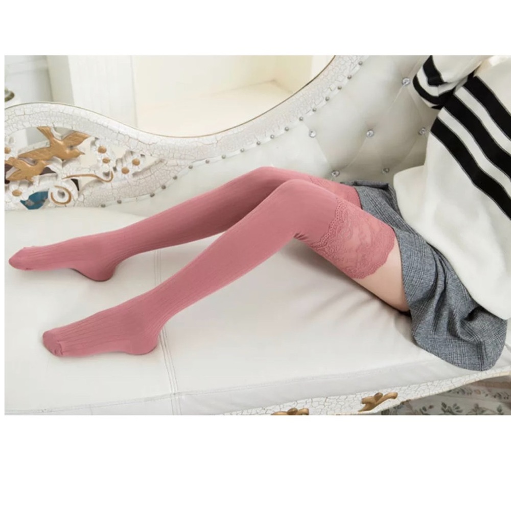 Lace Thigh High Socks